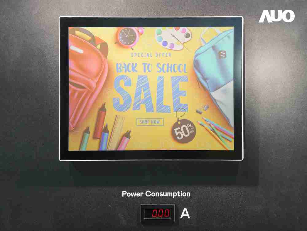 银河集团展示胆固醇液晶超低耗能户外全彩显示器，，，ChLC（胆固醇液晶）以双稳态技术使静态显示零功耗，，具省电、、、、高彩度、、环保的特性，，还整合软硬件系统解决方案，，可透过单一云端平台管理